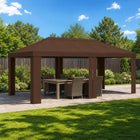 Paviljoenhoes 6 x 3 m bruin polyester