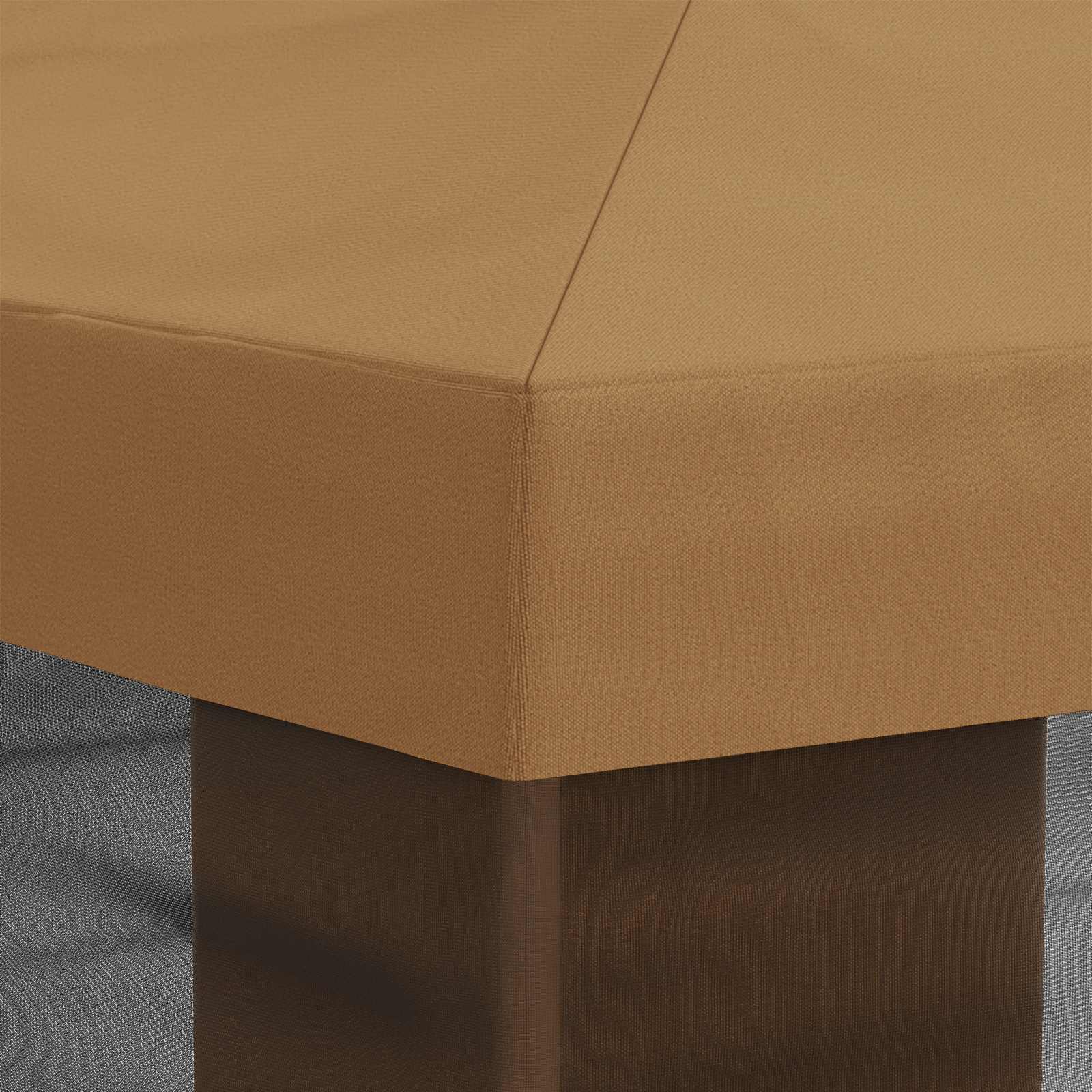 Gazebo Hoes met Zijwanden Beige 600,5 x 300,5 cm Polyester