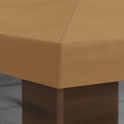 Gazebo Hoes met Zijwanden Beige 600,5 x 300,5 cm Polyester