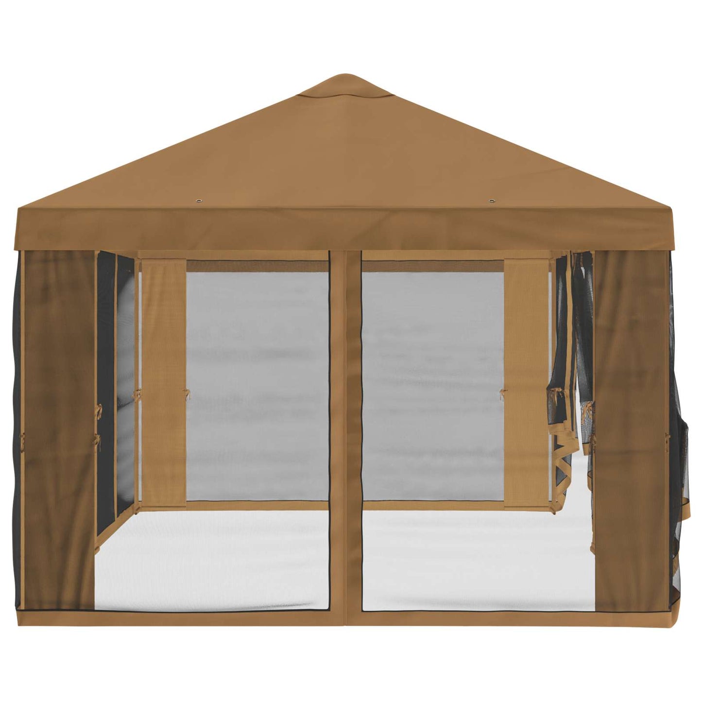 Gazebo Hoes met Zijwanden Beige 600,5 x 300,5 cm Polyester