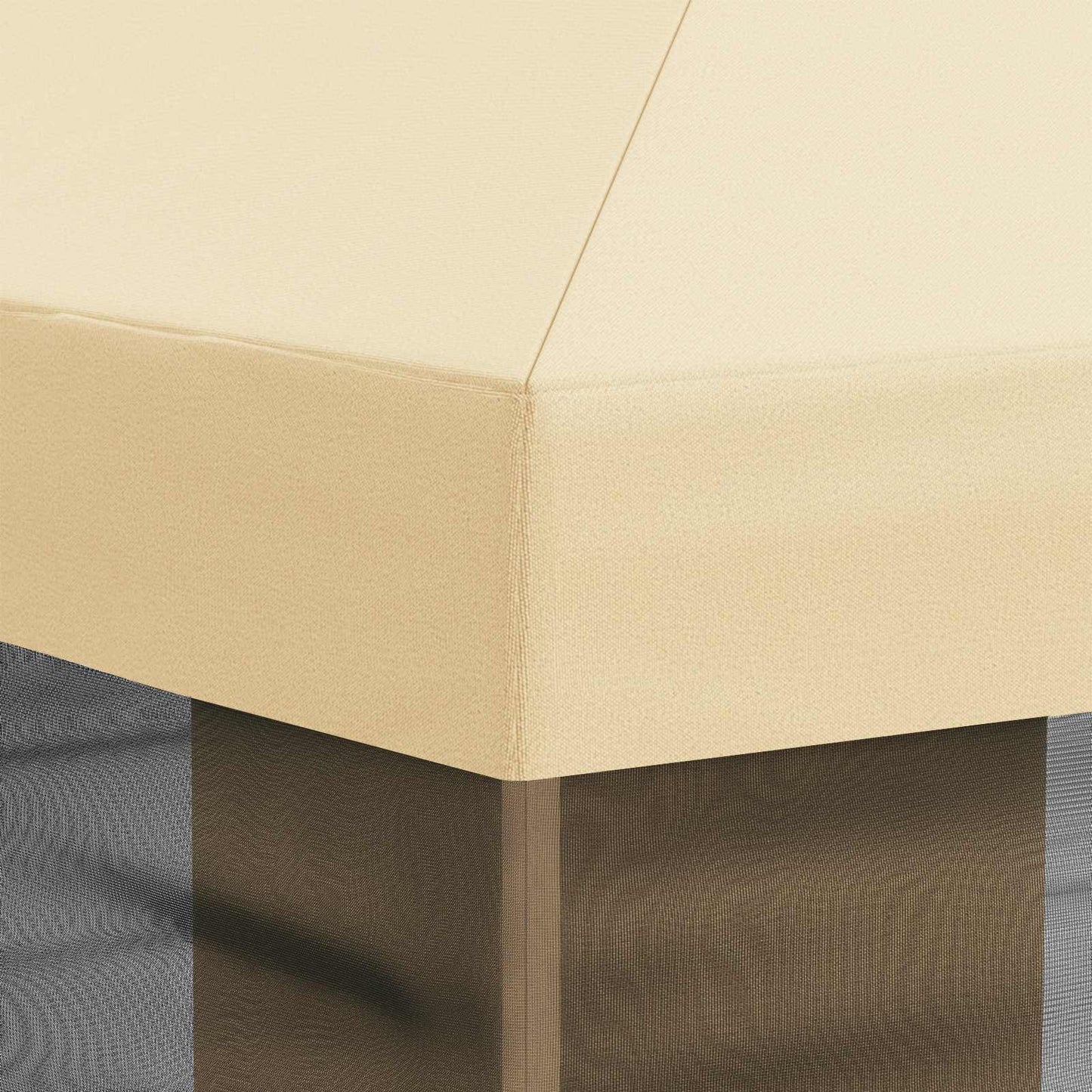 Gazebo Hoes met Zijwanden Crèmekleurig 600,5 x 300,5 cm
