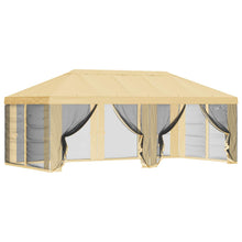 Gazebo Hoes met Zijwanden Crèmekleurig 600,5 x 300,5 cm