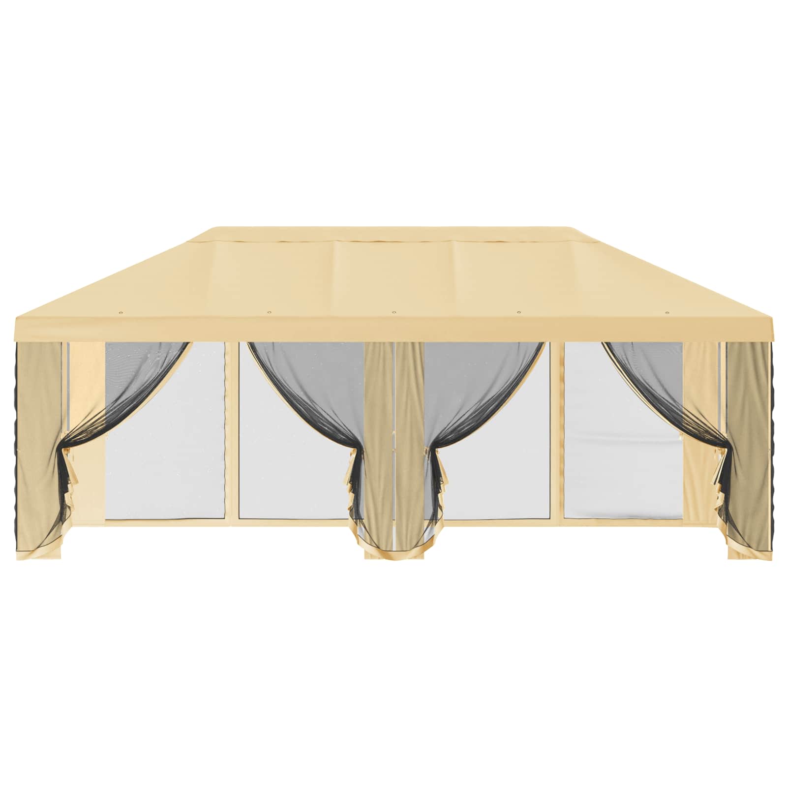 Gazebo Hoes met Zijwanden Crèmekleurig 600,5 x 300,5 cm