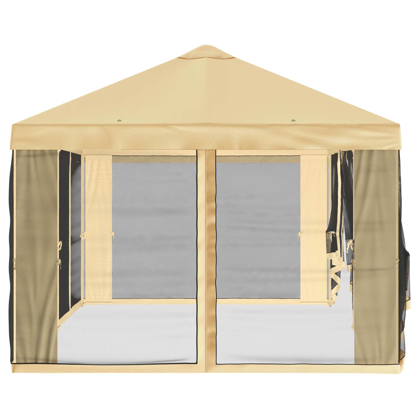 Gazebo Hoes met Zijwanden Crèmekleurig 600,5 x 300,5 cm