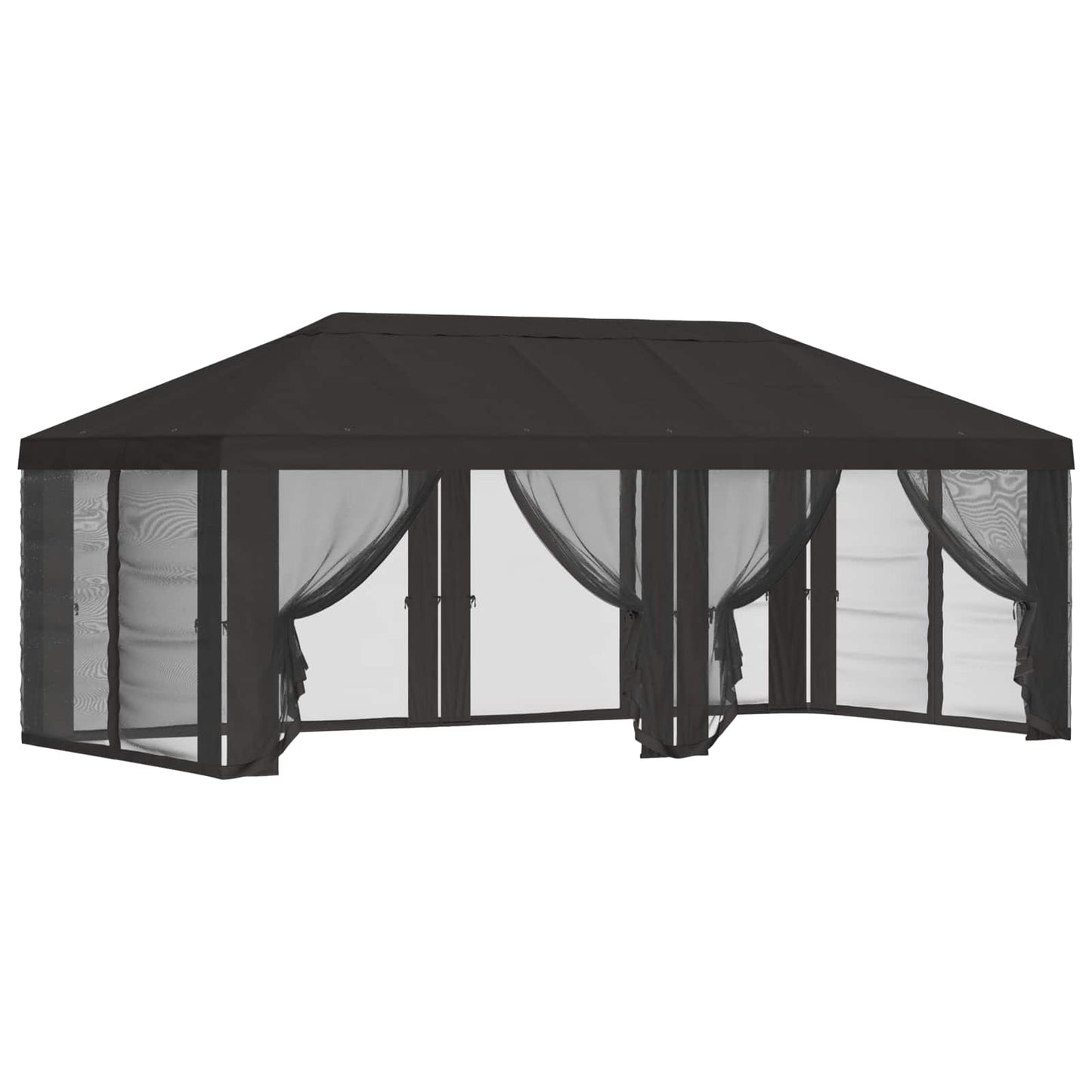 Gazebo Hoes met Zijwanden Antracietkleurig 600,5 x 300,5 cm