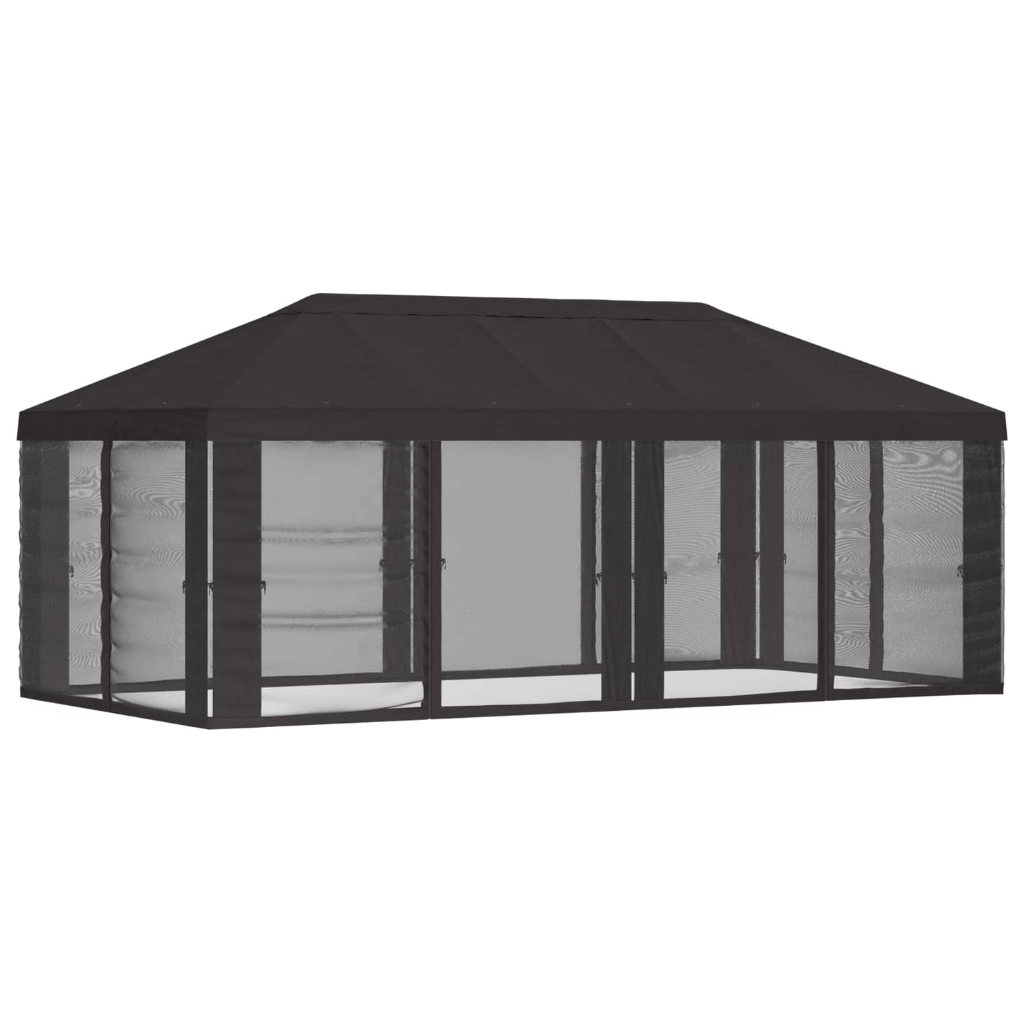 Gazebo Hoes met Zijwanden Antracietkleurig 600,5 x 300,5 cm
