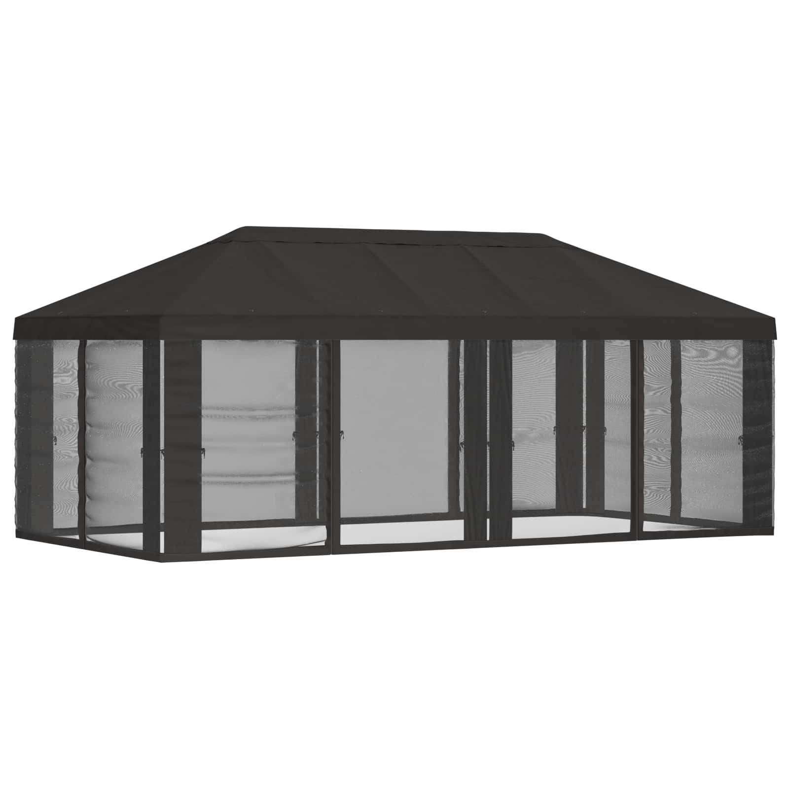 Gazebo Hoes met Zijwanden Antracietkleurig 600,5 x 300,5 cm