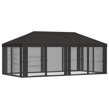 Gazebo Hoes met Zijwanden Antracietkleurig 600,5 x 300,5 cm