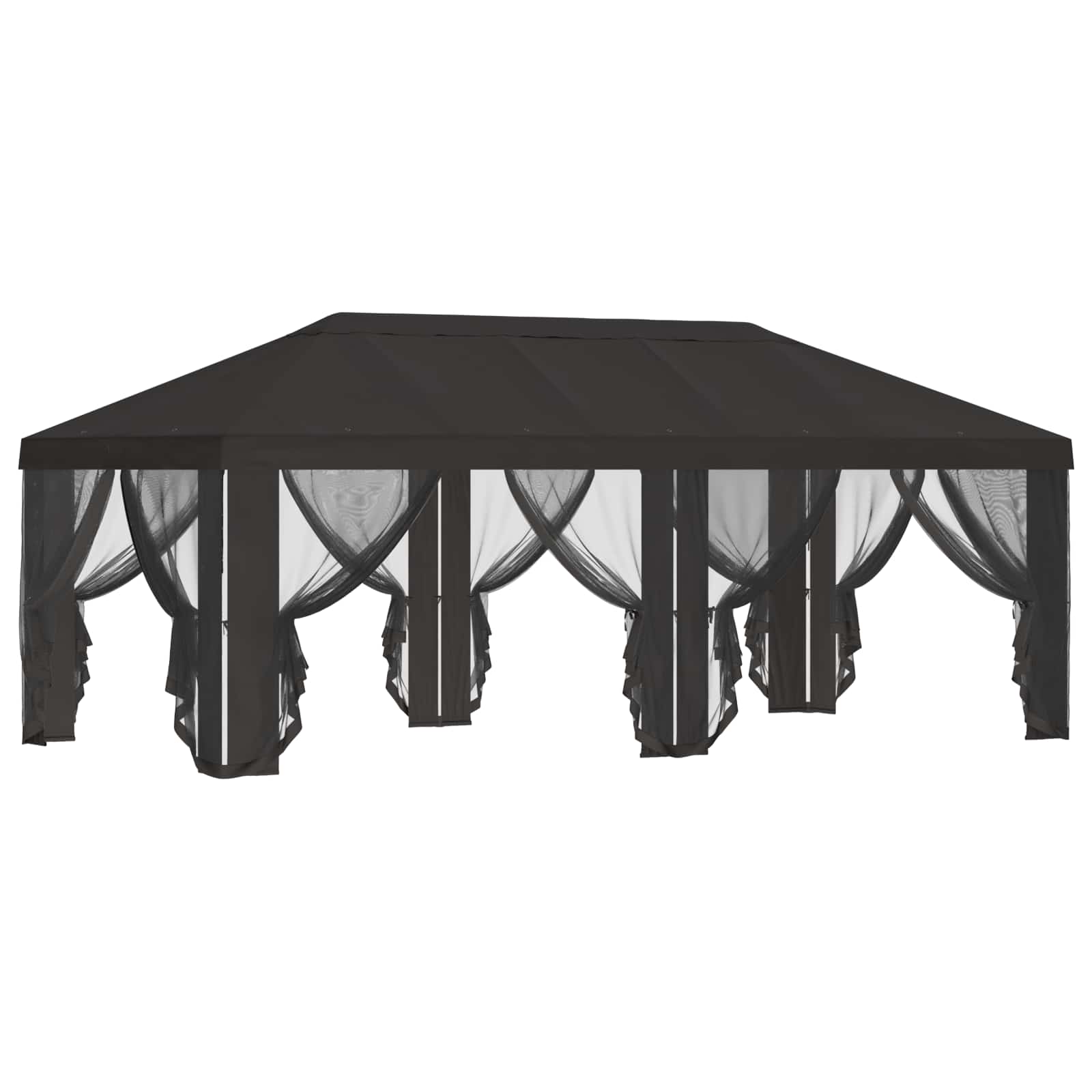 Gazebo Hoes met Zijwanden Antracietkleurig 600,5 x 300,5 cm