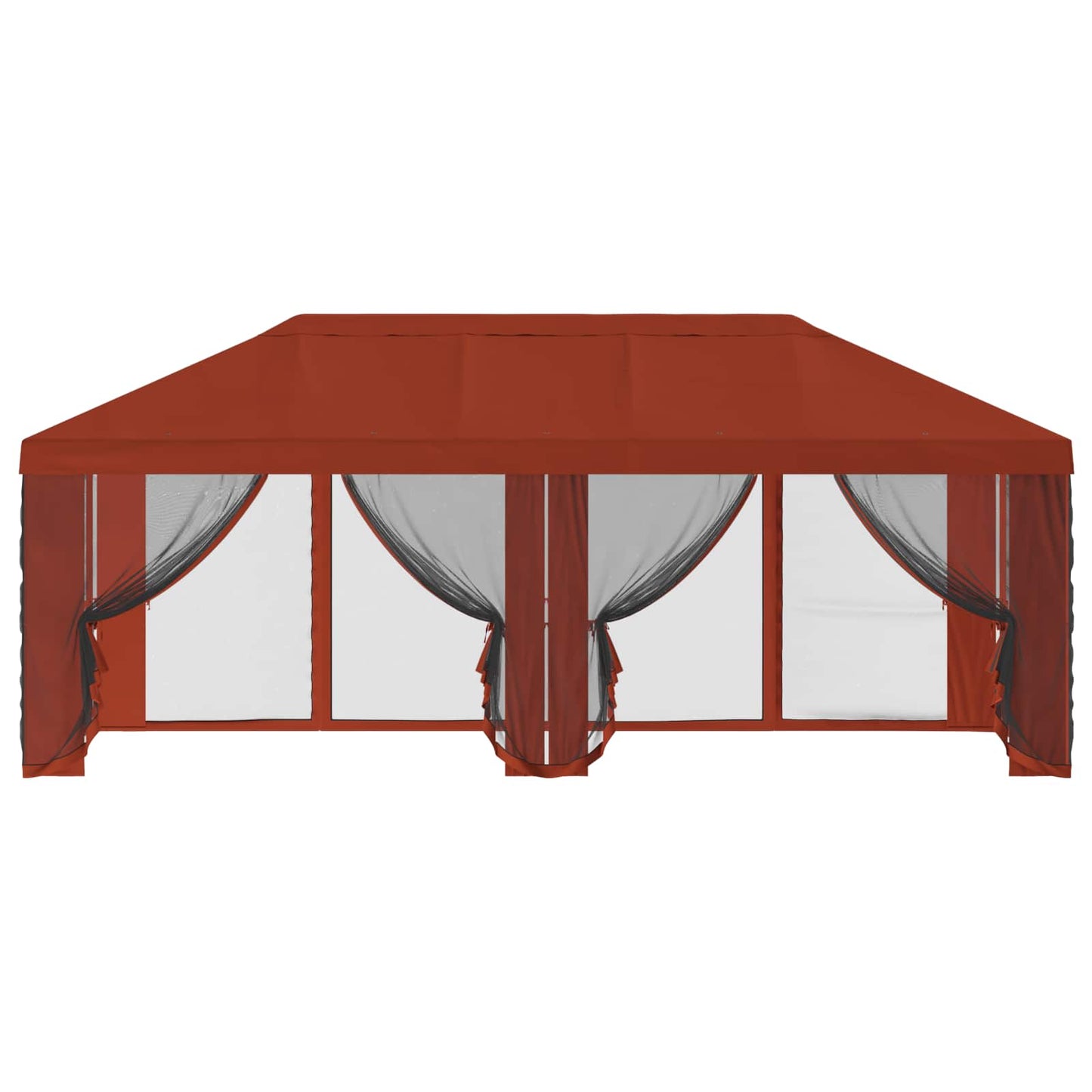 Gazebo Hoes met Zijwanden Terracotta 600,5 x 300,5 cm Polyester