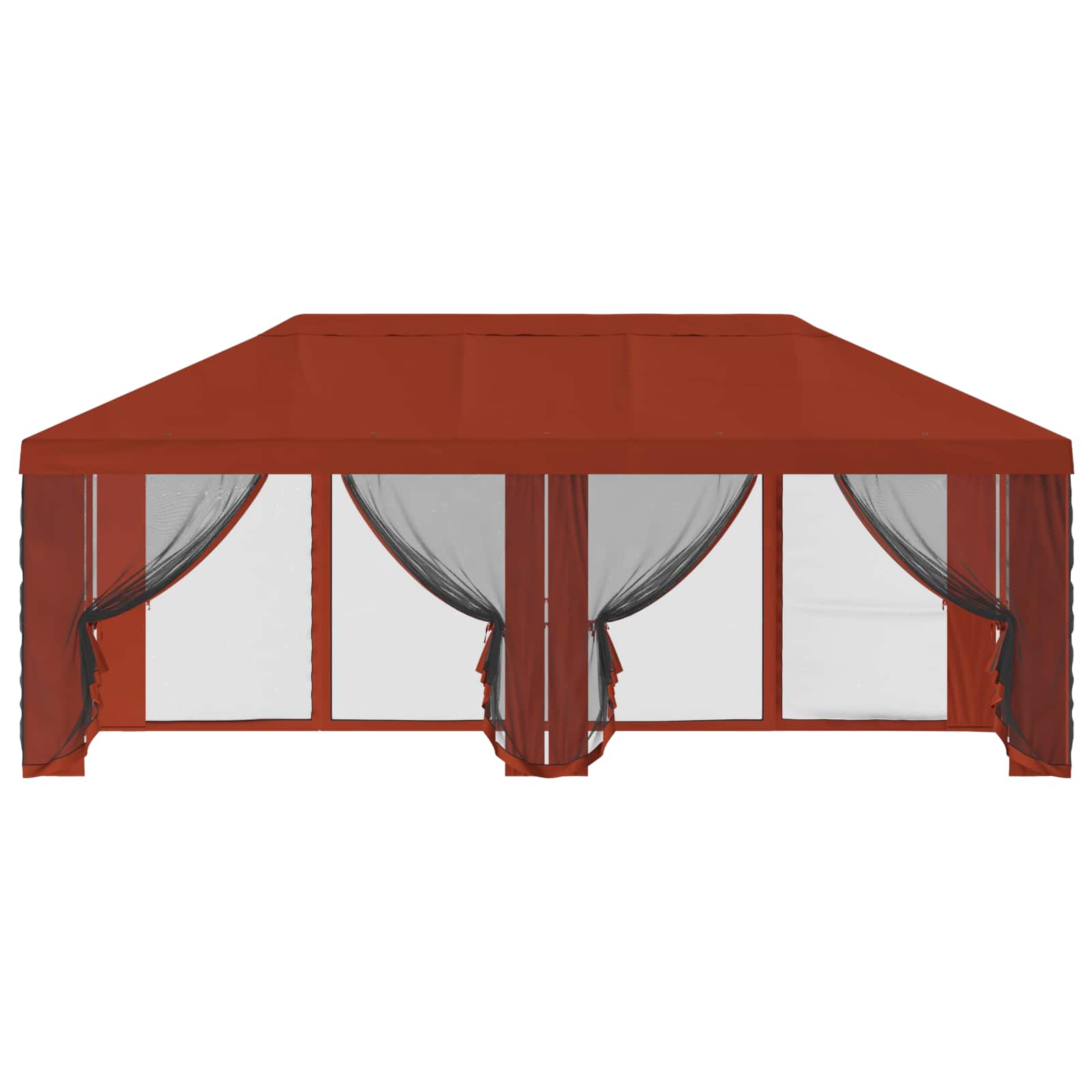 Gazebo Hoes met Zijwanden Terracotta 600,5 x 300,5 cm Polyester