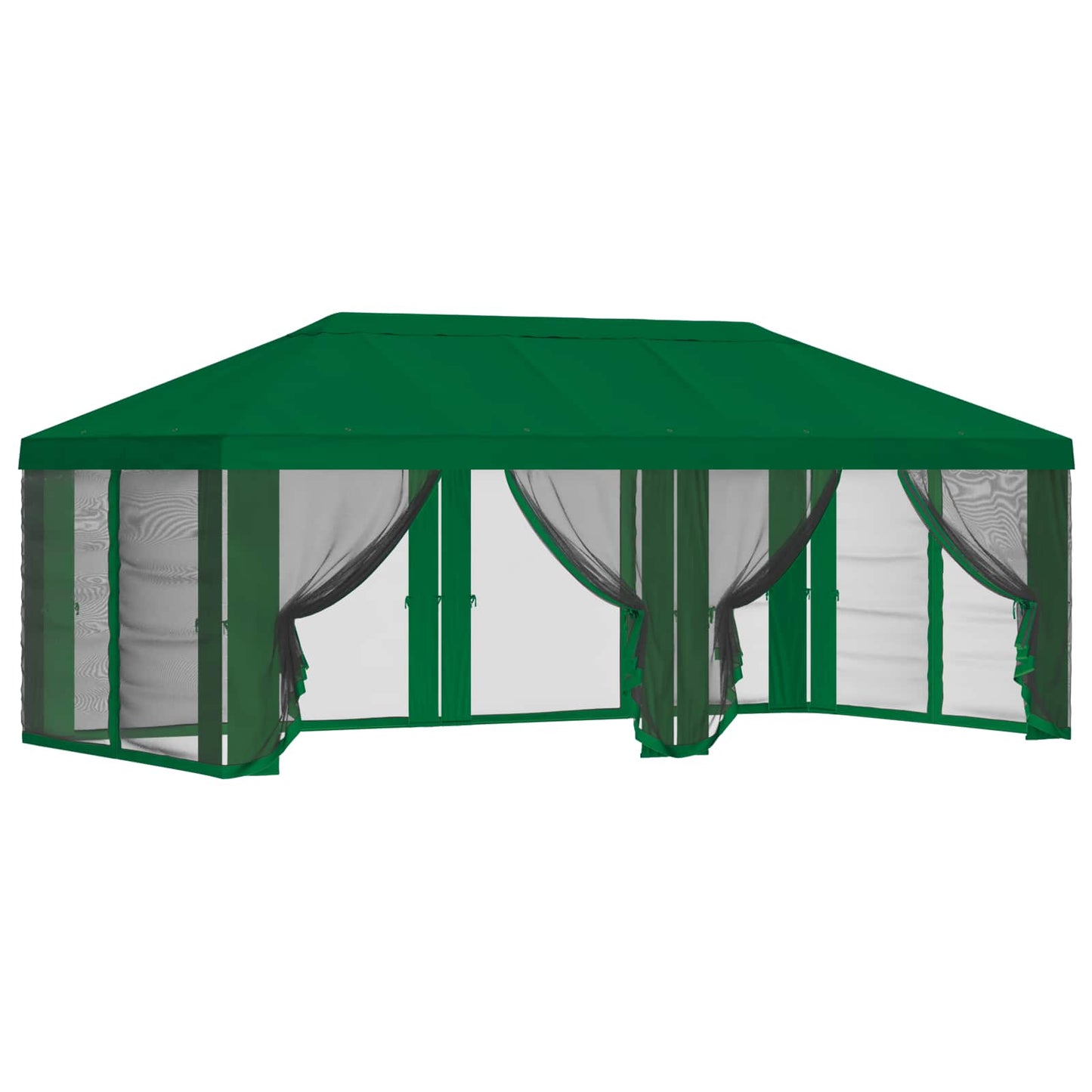 Gazebo Hoes met Zijwanden Groen 600,5 x 300,5 cm Polyester