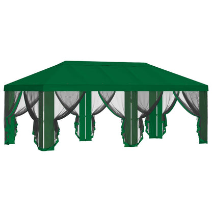 Gazebo Hoes met Zijwanden Groen 600,5 x 300,5 cm Polyester