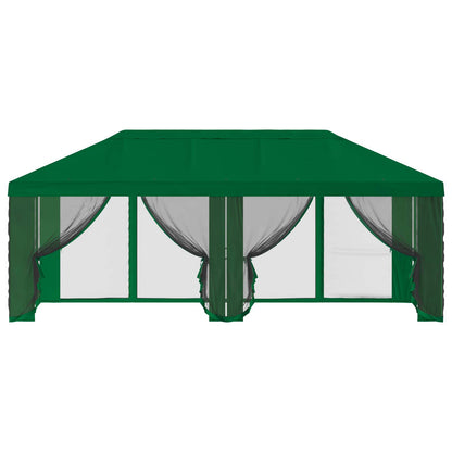 Gazebo Hoes met Zijwanden Groen 600,5 x 300,5 cm Polyester