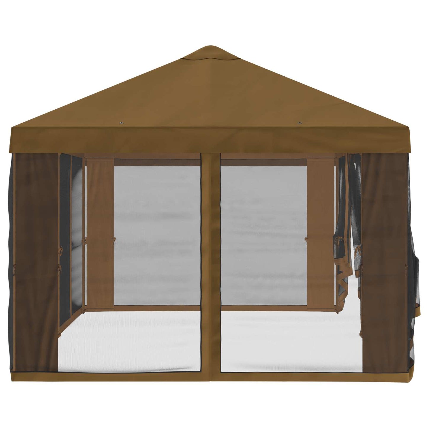 Gazebo Hoes met Zijwanden Taupe 600,5 x 300,5 cm Polyester