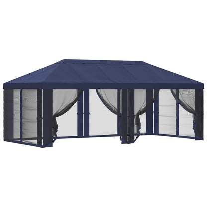 Gazebo Hoes met Zijwanden Blauw 600,5 x 300,5 cm Polyester