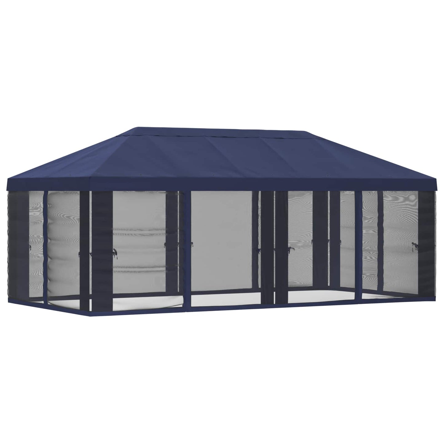 Gazebo Hoes met Zijwanden Blauw 600,5 x 300,5 cm Polyester