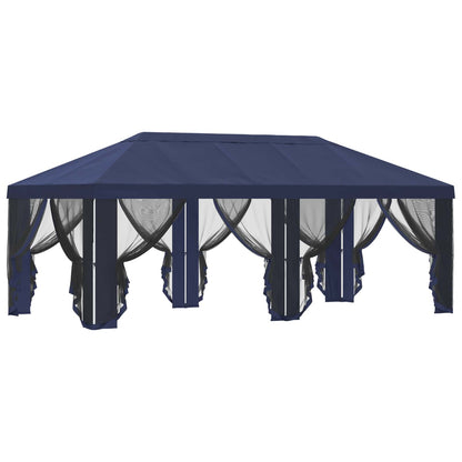 Gazebo Hoes met Zijwanden Blauw 600,5 x 300,5 cm Polyester