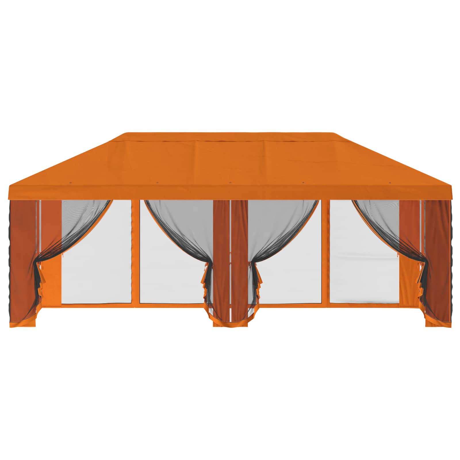 Gazebo Hoes met Zijwanden Oranje 600,5 x 300,5 cm Polyester