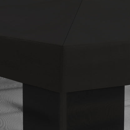 Gazebo Hoes met Zijwanden Zwart 600,5 x 300,5 cm Polyester
