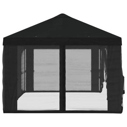 Gazebo Hoes met Zijwanden Zwart 600,5 x 300,5 cm Polyester