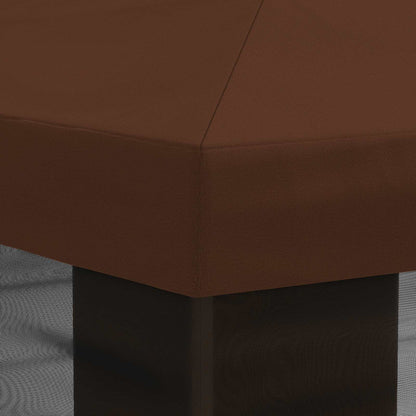 Gazebo Hoes met Zijwanden Bruin 600,5 x 300,5 cm Polyester