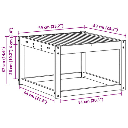 Buiten Tafel Massief Acaciahout Naturel 59 x 59 x 37 cm