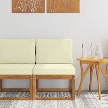 Buiten Midden Sofa Massief Acaciahout Naturel Natuurlijk en crème