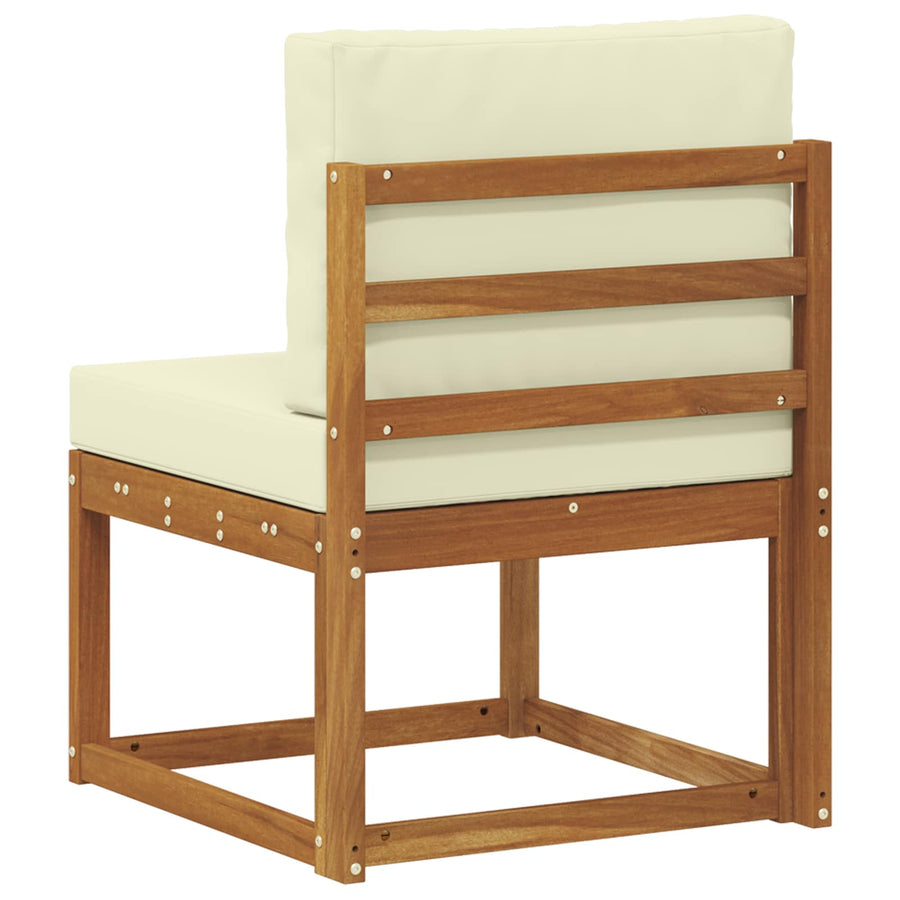 Buiten Midden Sofa Massief Acaciahout Naturel Natuurlijk en crème