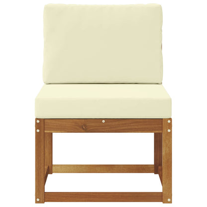 Buiten Midden Sofa Massief Acaciahout Naturel Natuurlijk en crème