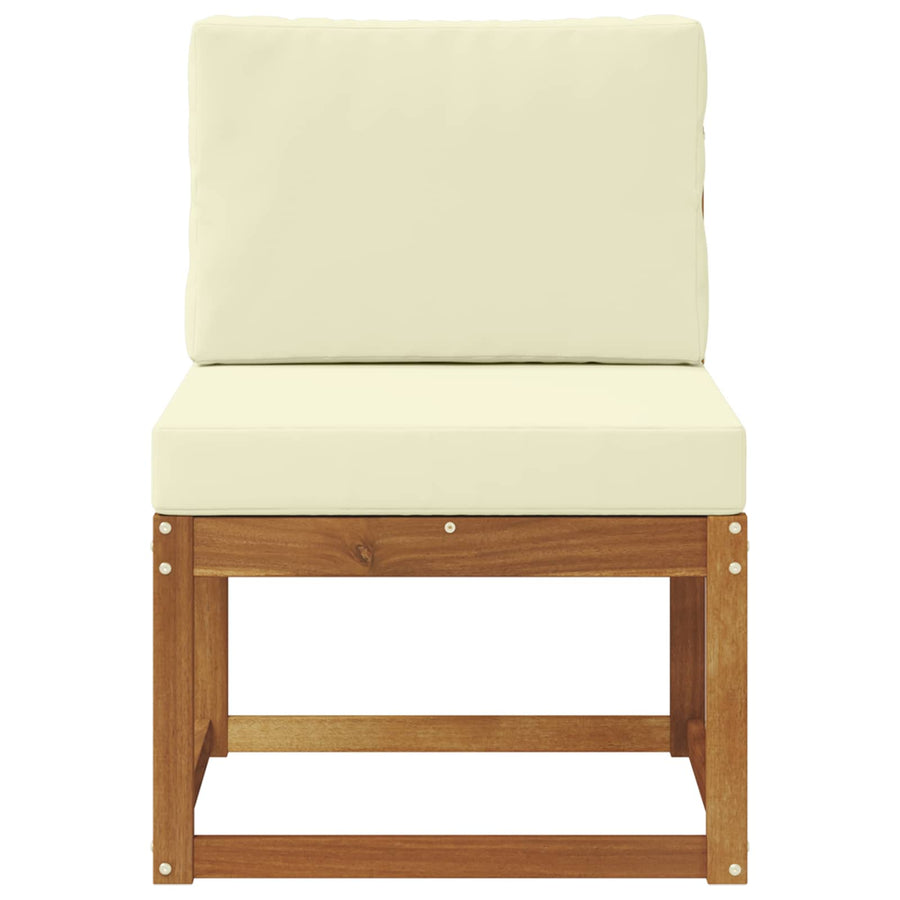 Buiten Midden Sofa Massief Acaciahout Naturel Natuurlijk en crème