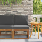 Outdoor Middle Sofa Solid Acacia Wood Natural and Anthracite