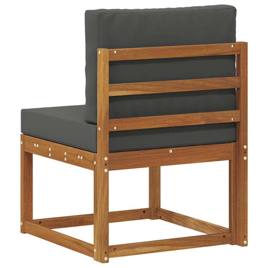 Buiten Midden Sofa Massief Acaciahout Naturel Natuurlijk en antraciet