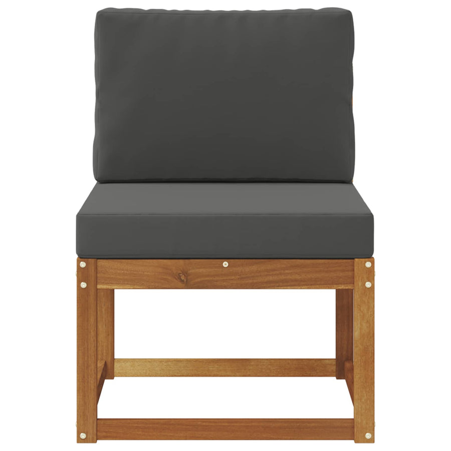 Buiten Midden Sofa Massief Acaciahout Naturel Natuurlijk en antraciet