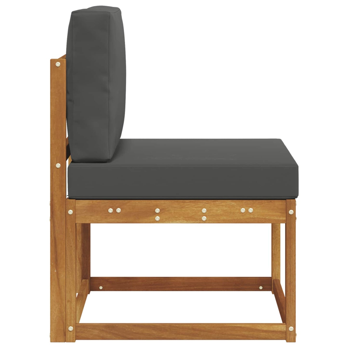 Buiten Midden Sofa Massief Acaciahout Naturel Natuurlijk en antraciet