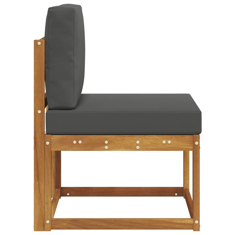 Buiten Midden Sofa Massief Acaciahout Naturel Natuurlijk en antraciet