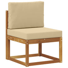 Buiten Midden Sofa Massief Acaciahout Naturel Natuurlijk en beige