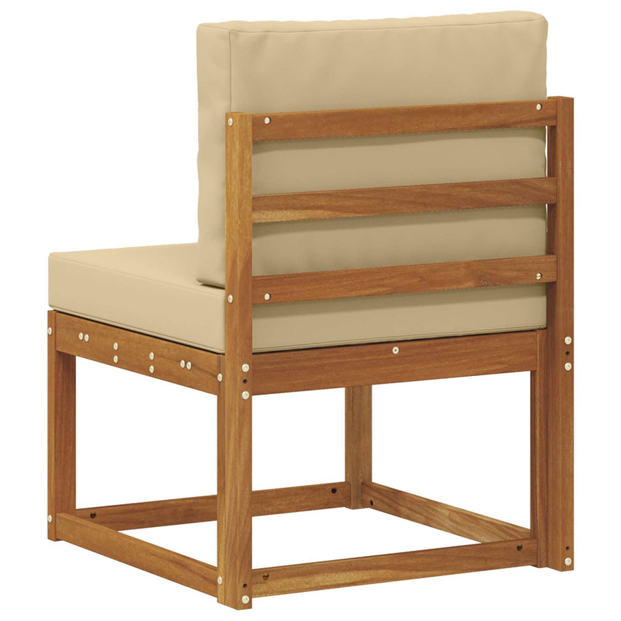 Buiten Midden Sofa Massief Acaciahout Naturel Natuurlijk en beige