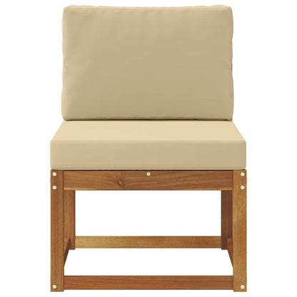 Buiten Midden Sofa Massief Acaciahout Naturel Natuurlijk en beige