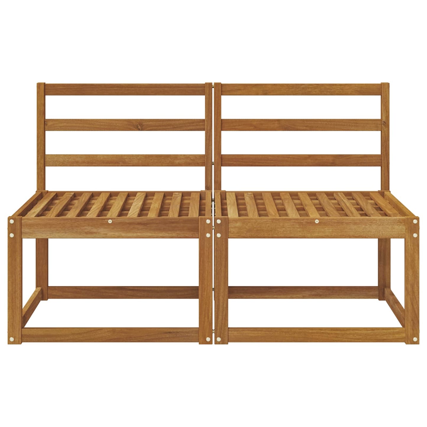 2 Stuk Buiten Midden Sofa Massief Acaciahout Naturel
