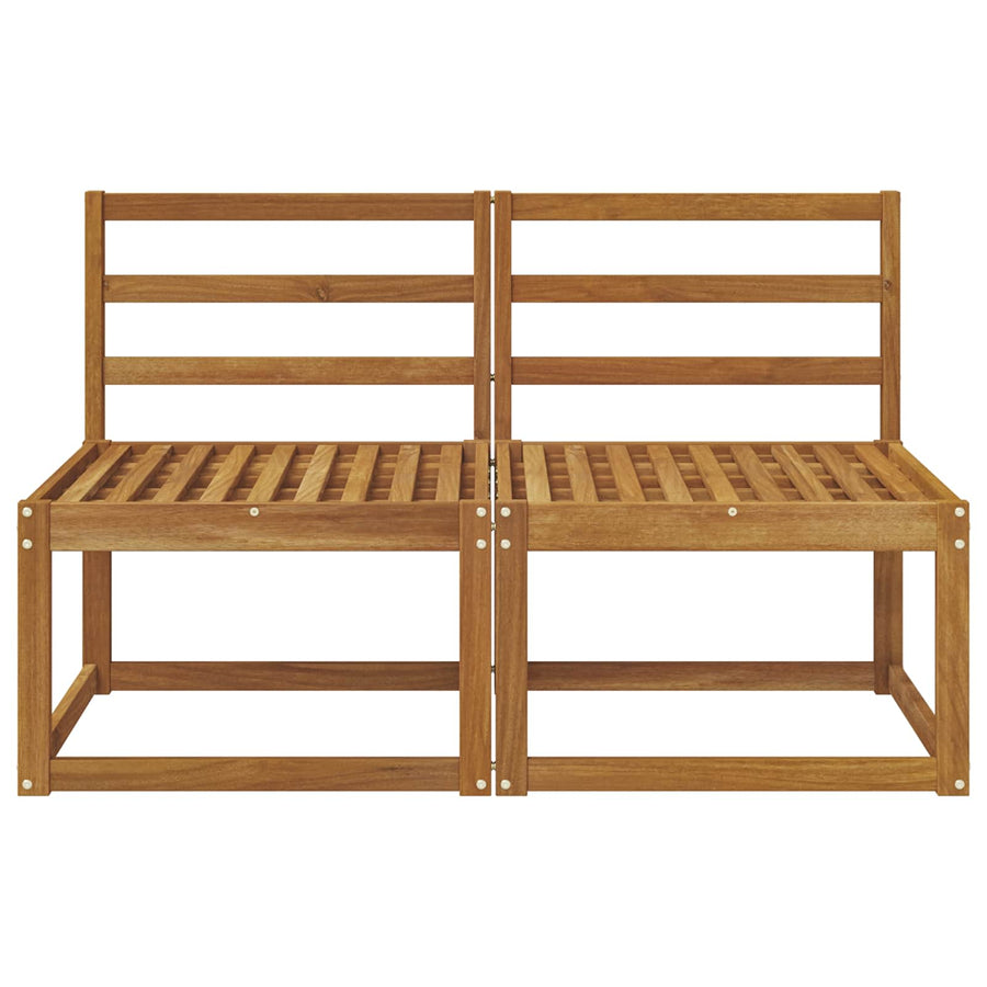2 Stuk Buiten Midden Sofa Massief Acaciahout Naturel