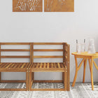 Outdoor Corner Sofa Solid Acacia Wood Natural 63 x 63 x 73 cm