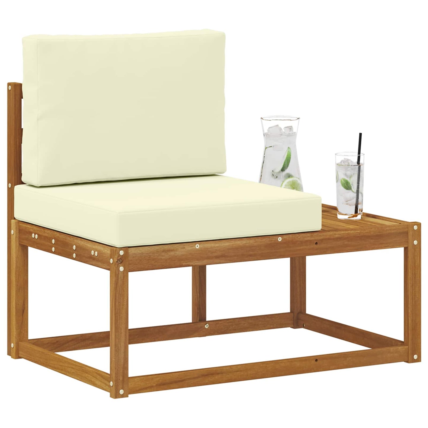 Buiten Eind Sofa Naturel 91 x 63 x 73 cm Massief Acaciahout