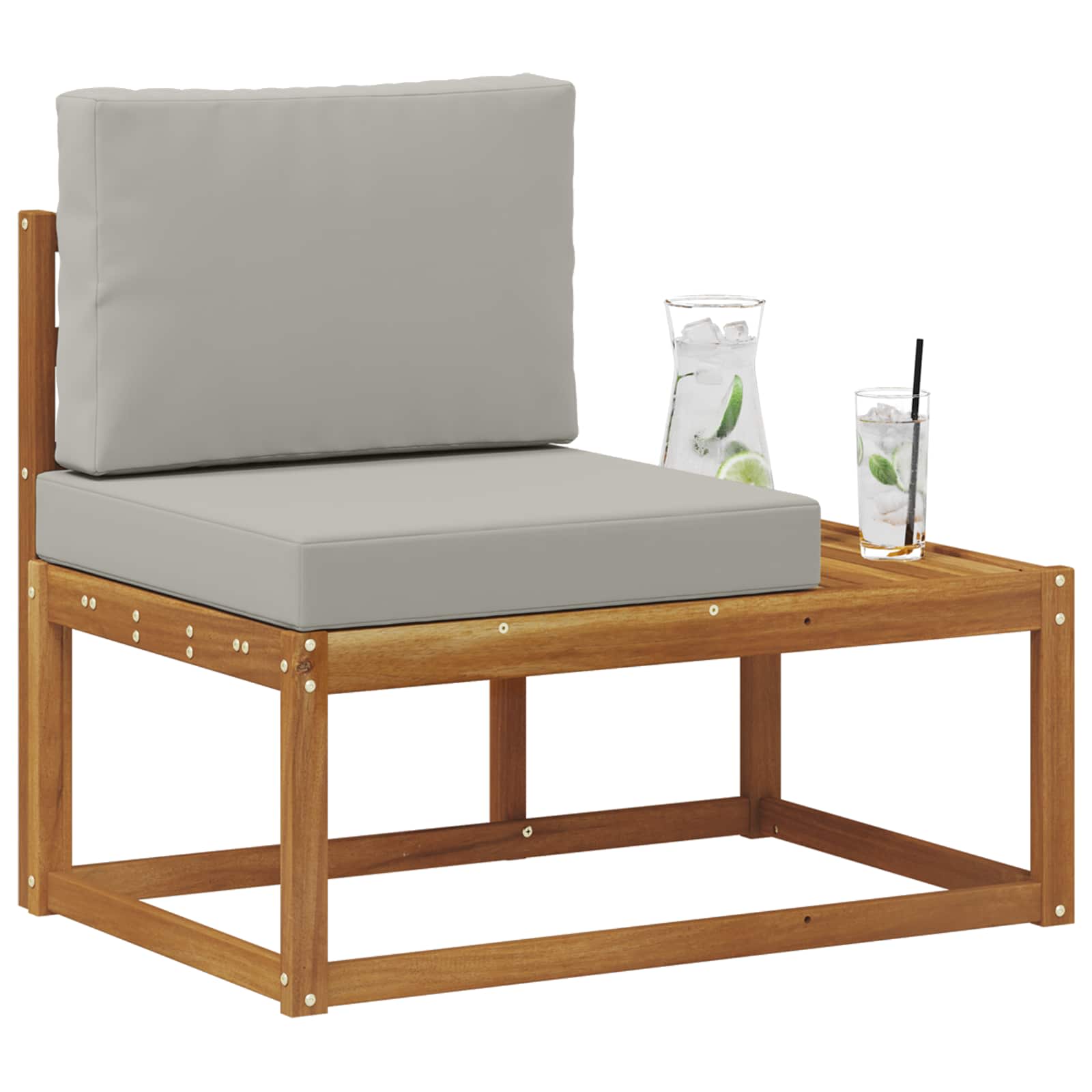 Buiten Eind Sofa Naturel 91 x 63 x 73 cm Massief Acaciahout