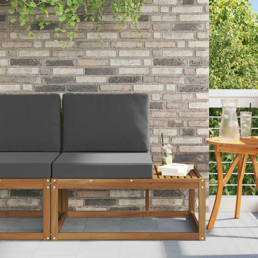 Buiten Eind Sofa Natuurlijk en Antraciet 91 x 63 x 73 cm