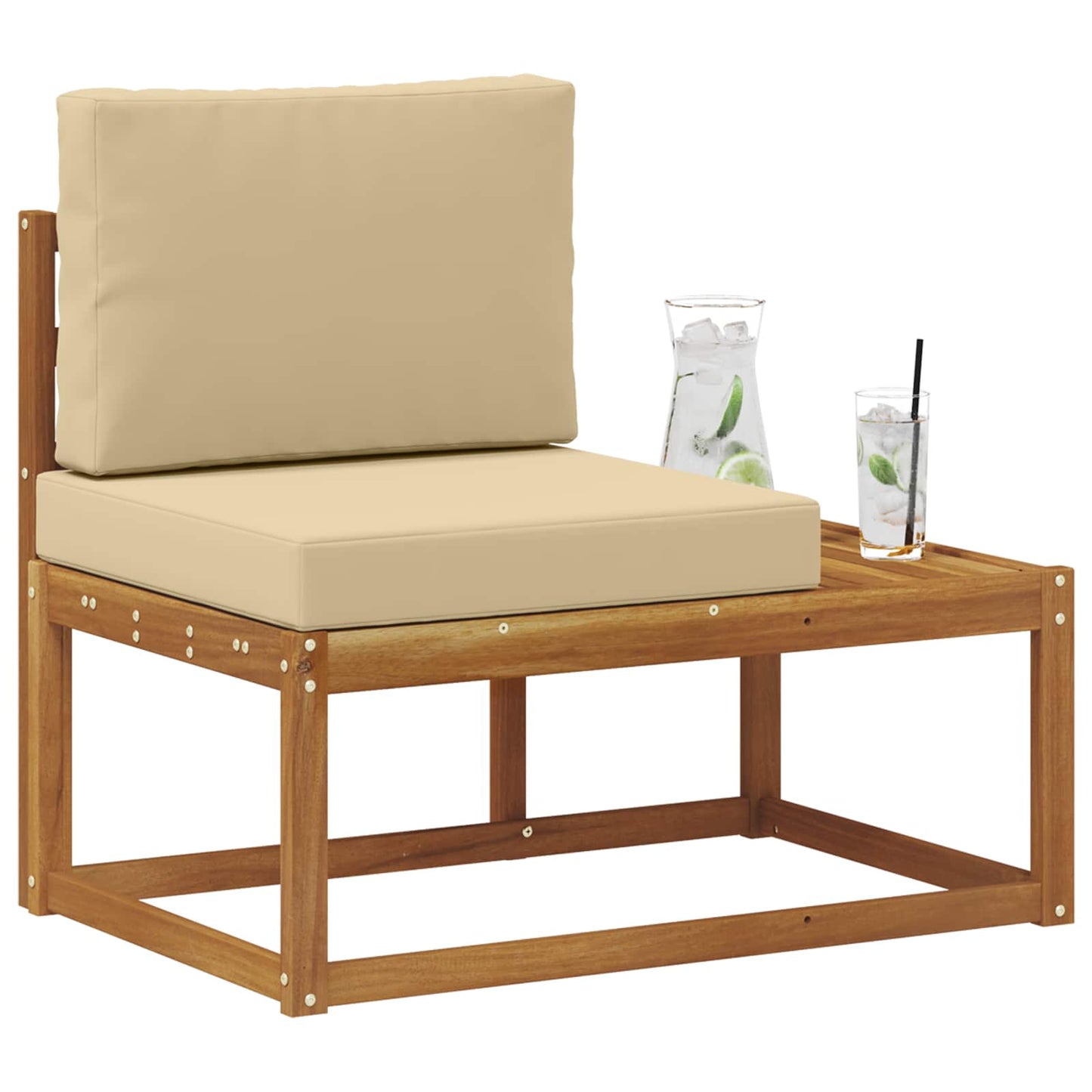 Buiten Eind Sofa Naturel 91 x 63 x 73 cm Massief Acaciahout