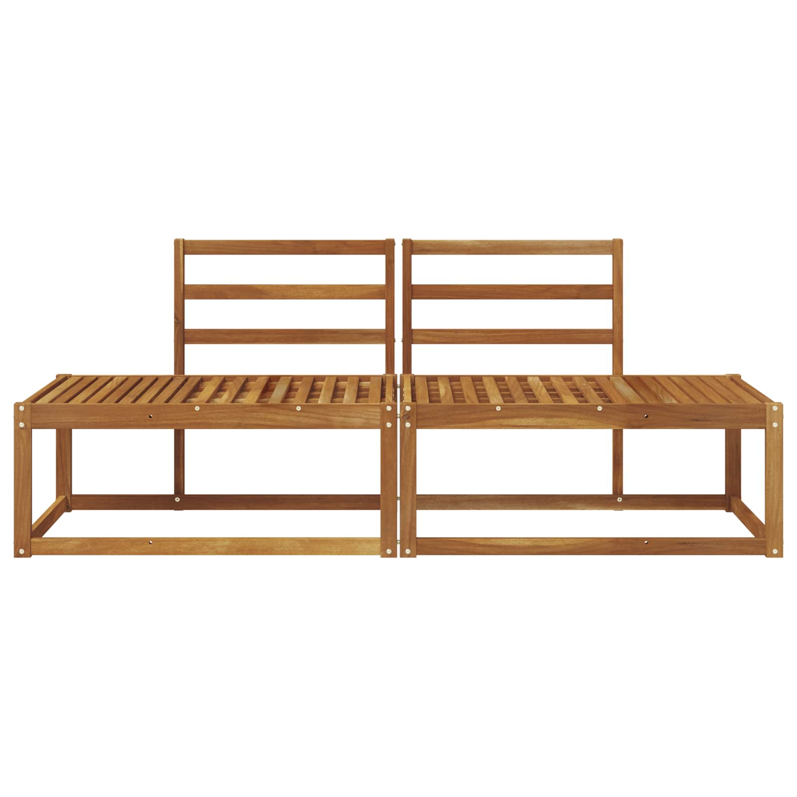 Buiten Eind Sofa 2 Stuk Naturel 182,5 x 63 x 73 cm