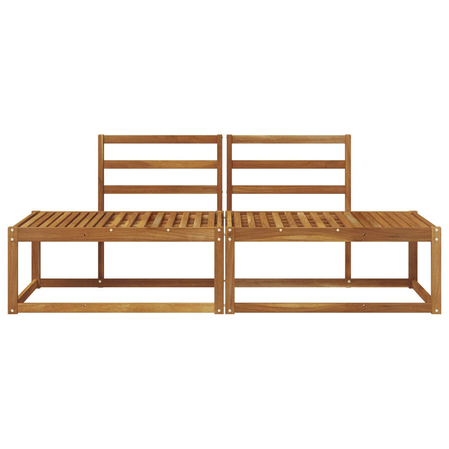 Buiten Eind Sofa 2 Stuk Naturel 182,5 x 63 x 73 cm