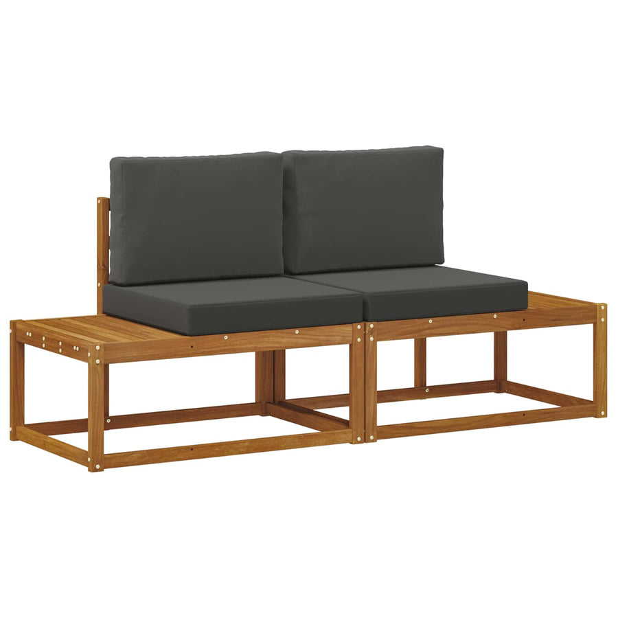 Buiten Eind Sofa met kussen 2 Stuk Natuurlijk en Antraciet