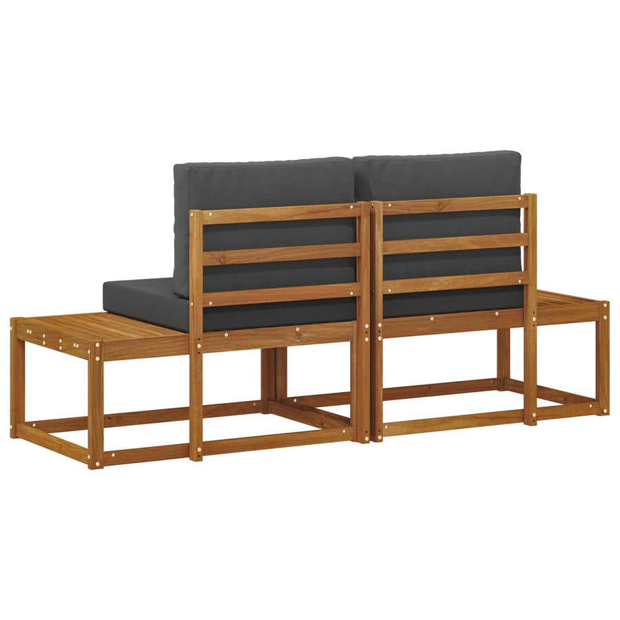 Buiten Eind Sofa met kussen 2 Stuk Natuurlijk en Antraciet